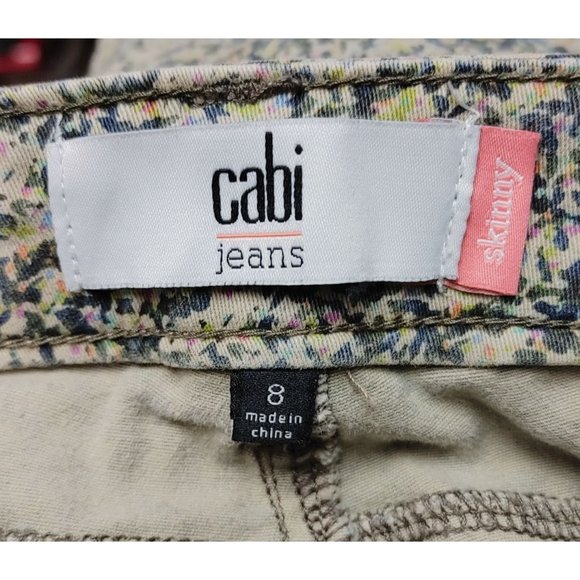 Cabi Jeans Women's Multicolor Floral Skinny Jeans 8 - Picture 2 of 3